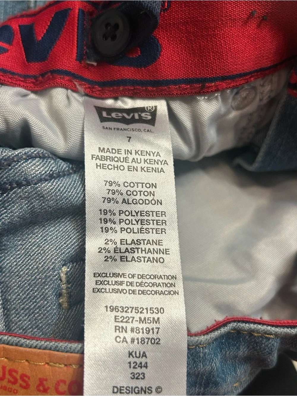Boys Levi's Blue Straight-Leg Jeans